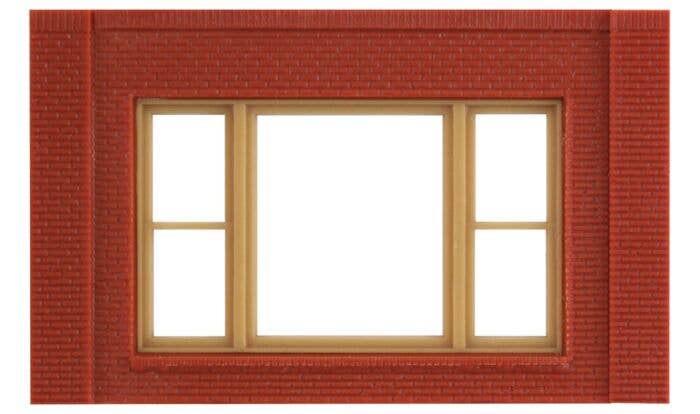 One-Story Brick Wall Sections w/20th Century Window Kit - 30167 : HO