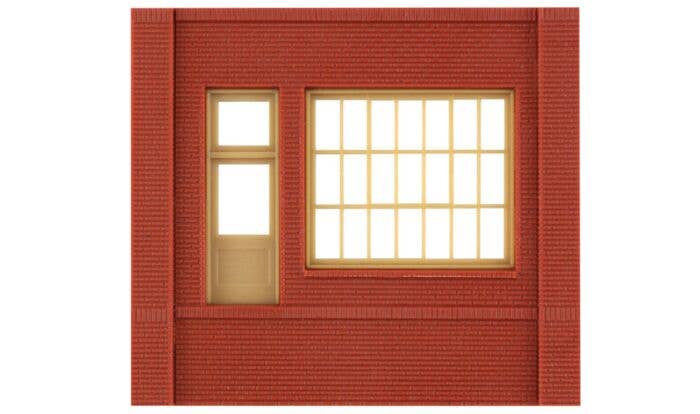 Dock Level Brick Wall Sections w/Steel Sash Entry Kit - 30172 : HO