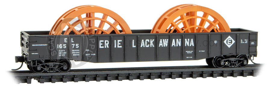 50' Steel Side 15-Panel Fixed-End Fishbelly-Side Gondola - Erie Lackawanna -10500680 : N