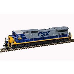 GE Dash 8-40C - Front Ditch Lights - Standard DC - Master(R) -- CSX white Roof #7632 - 40005643 : N
