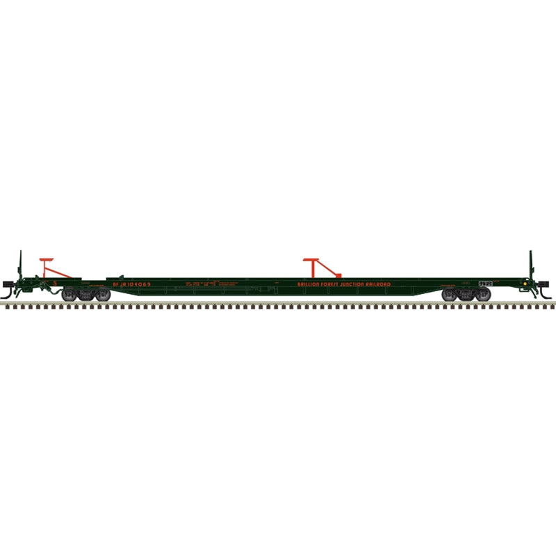 89'4" FLAT CAR BIRILLION & FOREST JUNCTION [BFJR] #104042 - 50007248 : HO