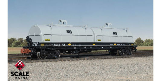 Thrall 48' 2-Hood Coil Steel Car, Elgin Joliet & Eastern/Black Carbody/Non-Standard NS Hoods #7425 - SXT39496 : N