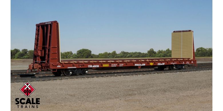 Rivet Counter BSC F68AH Bulkhead Flatcar, Trailer Train/Oxide Red/TTPX/SCL #80084 - 38963 : N