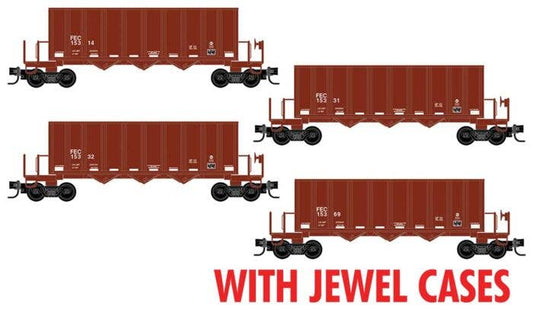 Ortner 3-Bay Rapid Discharge Hopper Florida East Coast FEC 15314, 15332, 15369, 15331 - 98300228 : N