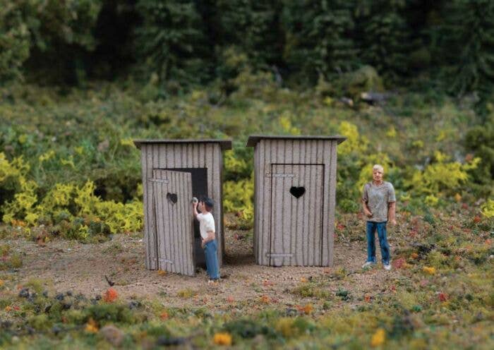 Outhouse pkg(2) -- Laser-Cut Wood Kit - 4112 : HO