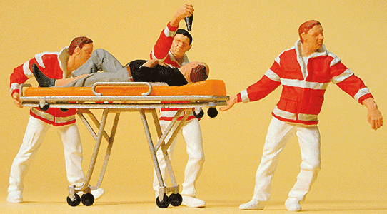 Paramedics With Stretcher Pkg (4) - 10532 : HO