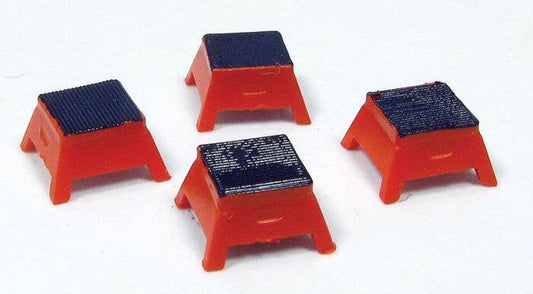 Orange Passenger Step Boxes 4 pack - 102066 : HO