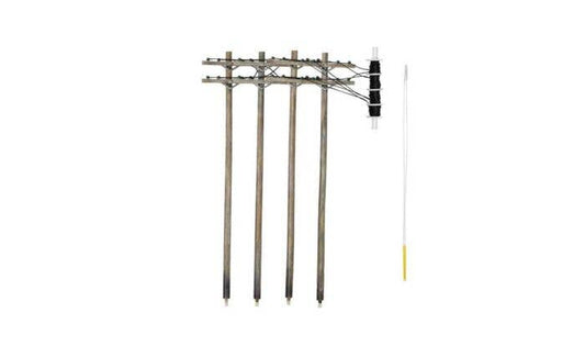 Pre-Wired Poles - Utility System -- Double-Crossbar - US2266 : HO