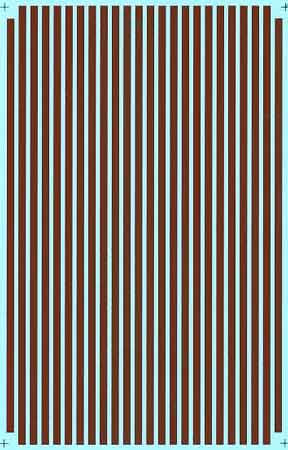 Parallel Stripes 1/8" Wide Red Decal -PS-5-1-8