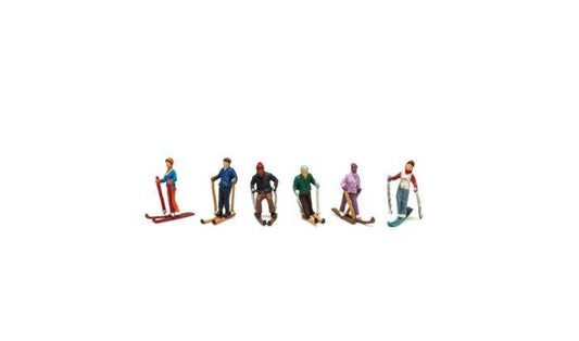 Snow Skiers - Scenic Accents(R) -- pkg(6) - A1967 : HO