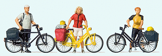 Standing Cyclists In Sportswear W/bikes - Set #1 Pkg(3) - 10643 : HO