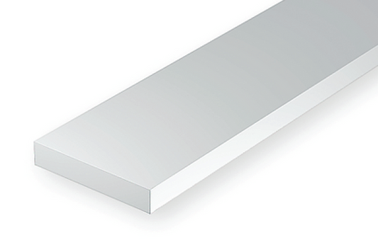 .188" X .625" X 24" Opaque White Polystyrene Strip 3-pack - 404