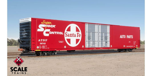 Operator HO Scale Thrall 86' High-Cube Double-Plug-Door Boxcar, Santa Fe/ATSF #36775 - SXT11789 : HO