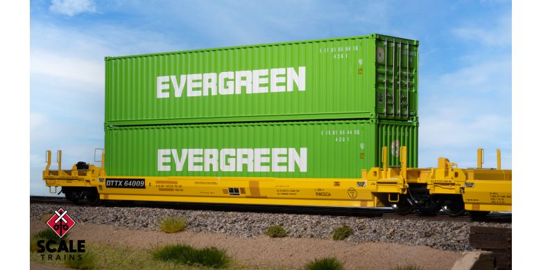 40’ Modern Angled Container, Evergreen - SXT11866 : HO