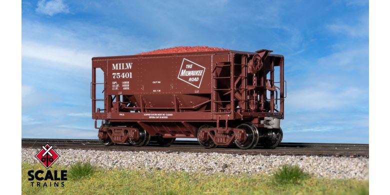 Fox Valley Models HO Scale PSC 70-Ton Ore Car, Milwaukee Road #75592 - SXT15241 : HO