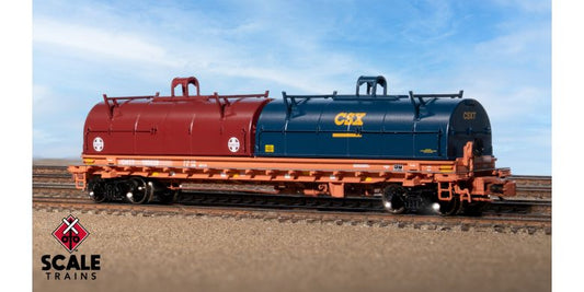 Thrall 48' 2-Hood Coil Steel Car, CHTT/Distressed/ATSF and CSX Hoods #100639 - SXT39494 : N