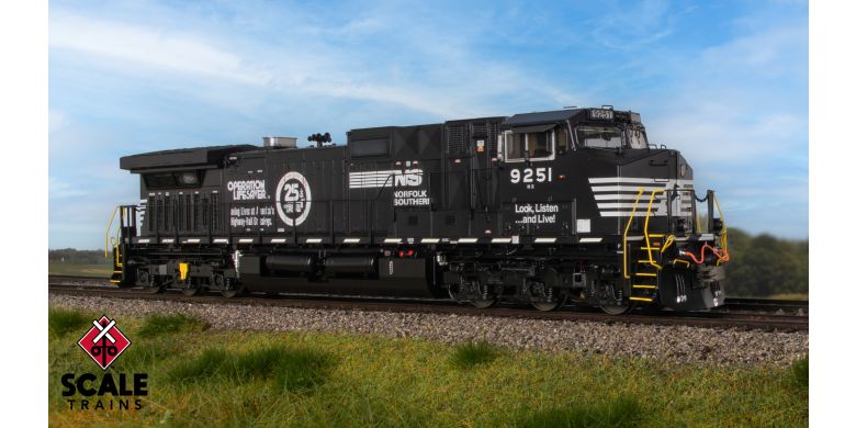 GE DASH 9-40CW, Norfolk Southern/Operation Lifesaver DCC & Sound #9256 - SXT41569 : HO