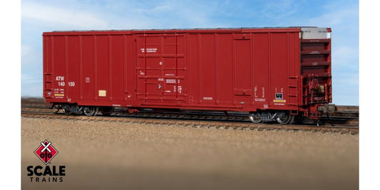 Rivet Counter N Scale Trinity 60' 7500 12' Plug-Door High-Cube Boxcar, Atlantic & Western/ATW #140198 - SXT41782 : N