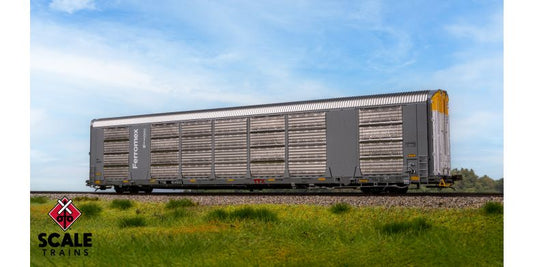 Rivet Counter HO Scale Gunderson Multi-Max Autorack, Ferromex/Grupo México/Gray/Large Panel Perforations/Globehopper Tracker/TTGX #824857 - SXT42042 : HO