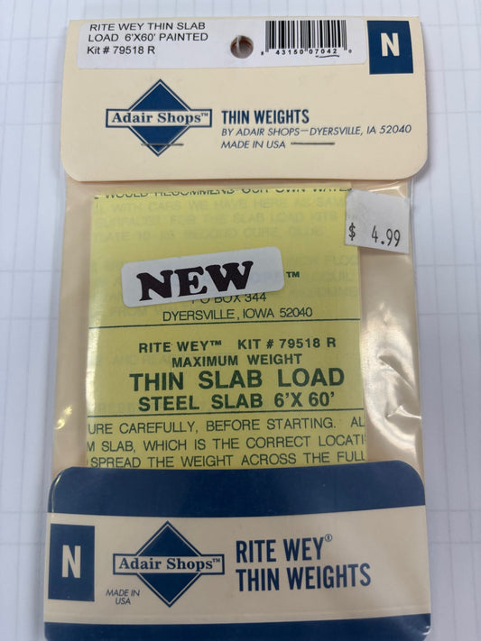 Thin Steel Slab 6 FT X 60 FT Freight Car Load - 79518 : N