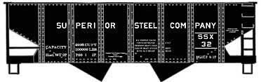 USRA 55-Ton 2-Bay Open Hopper - Kit -- Superior Steel #32 - 81722 : HO