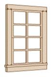 4/4Double Hung Window 27' w X 62"H W/ Glazing 12/bag - W101NEB : HO