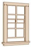4/4 Double Hung Window 27"W X 62"H w/Glazing 12/bag - W107NE : HO