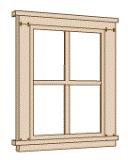 2/2 Double Hung Window 30"W X 47"H w/Glazing 12/bag - W111NE : HO