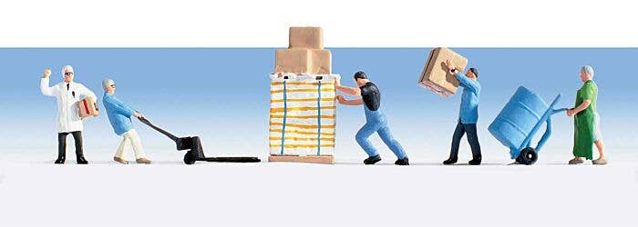 Warehouse Workers w/Accessories - 6064 : HO