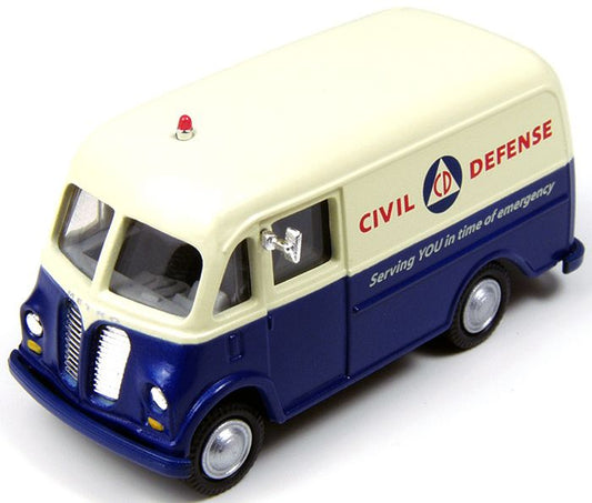 1940/50's International Harvester Metro Delivery Van - Civil Defense Emergency Van (Blue White) - 30405 : HO