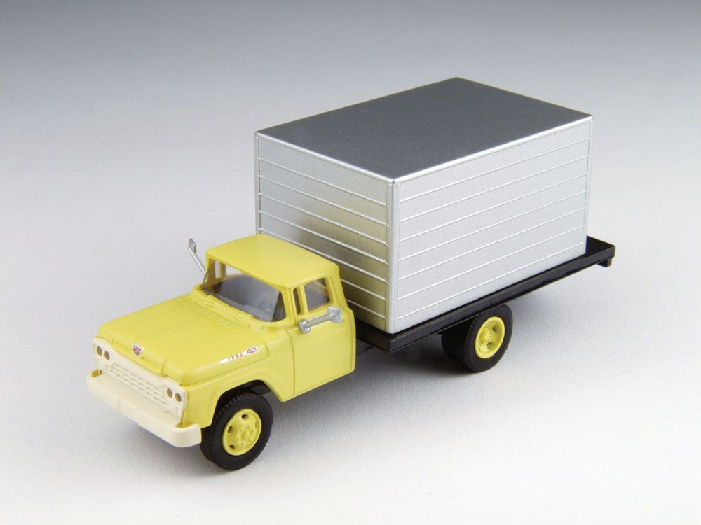 60 Ford Box Truck Yellow Cab/Silver Box - 30478 : HO