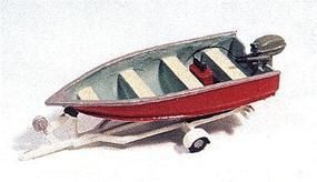 Fishing Boat, Motor and Trailer Detail Set - 455 : HO