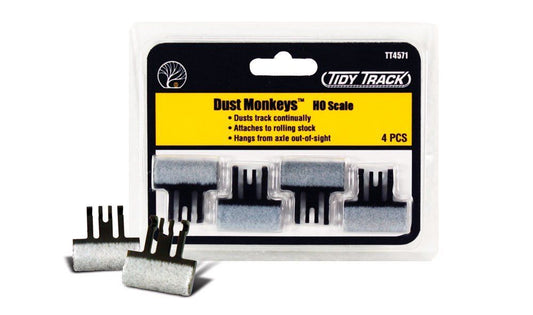 Dust Monkeys(tm) Axle-mounted Track Cleaner Pads Pkg(4) - TT4571 : HO