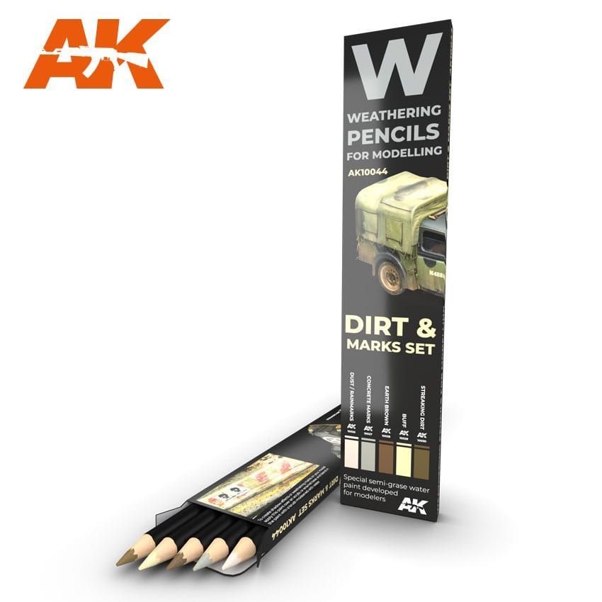 Weathering Pencils: DIRT & MARKS Set.-AK10044