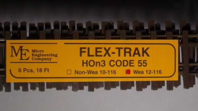 HOn3 Code 55 FlexTrack Weathered Pkg(6) - 12116 : HON3
