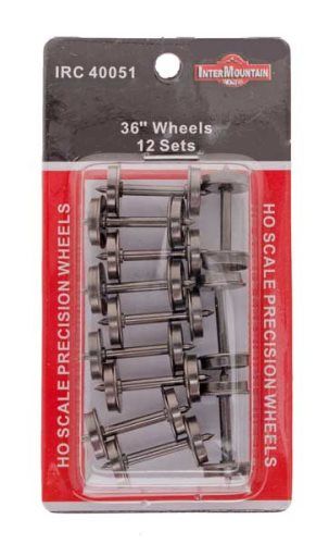 36 Inch .110 Metal Wheelsets 12/pk - 40051 : HO