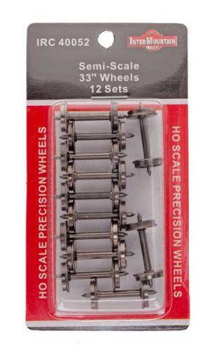 33 Inch .088 Semi Scale Wheelsets 12 /pk - 40052 : HO