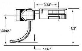 #32 HO Scale 30-Series Plastic Couplers with Gearboxes - Medium (9/32") Overset Shank - 32 : HO