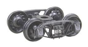 #509 HO Scale Andrews (1898) Trucks with 33" Ribbed Back Wheels - Metal Fully Sprung - 509 : HO