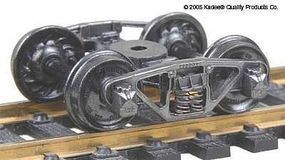 Vulcan Double Truss Fully Sprung Metal Trucks w/Code 110 33" Ribbed-Back RP-25 Wheels - 515 : HO