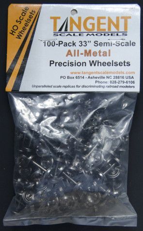 33 Inch Semi-scale All-metal Precision Wheelsets-121 : HO