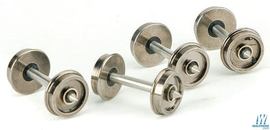 36 Inch Turned Metal Wheelsets -- With Metal Axles pkg(100) - 2305 : HO