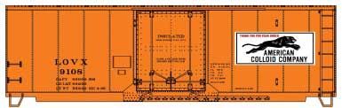 AAR 40' Insulated Plug-Door Boxcar American Colloid Co. LOVX 9108 - 81411 : HO