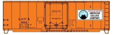 AAR 40' Insulated Plug-Door Boxcar American Colloid Company LOVX 992 - 81413 : HO