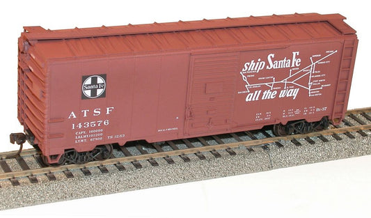 AAR 40' Single-Door Steel Boxcar Kit Santa Fe #143576 - 80821 : HO