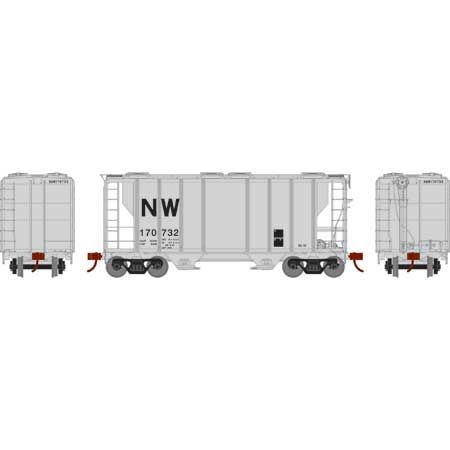 PS-2 2600cf 2-Bay Covered Hopper Norfolk & Western-63793 : HO