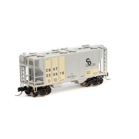 PS-2 2600cf 2-Bay Covered Hopper C&O/CSX-12279 : N