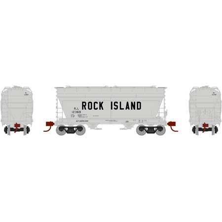 ACF 2970 2-Bay Covered Hopper Rock Island - 23455 : N