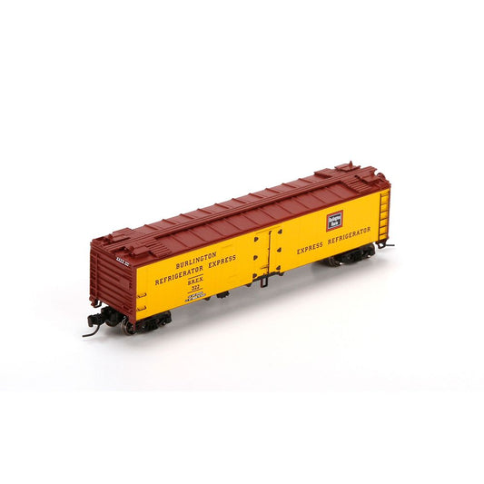 50 FT Ice Reefer Refrigerator Car Chicago Burlington &amp; Quincy BREX 322 - 23965 : N