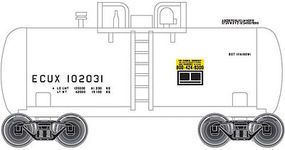 28 FT Beer Can Tank Car Exxon Chemicals ECUX 102031 - 50001861 : N